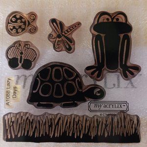 Lazy days acrylic stamp